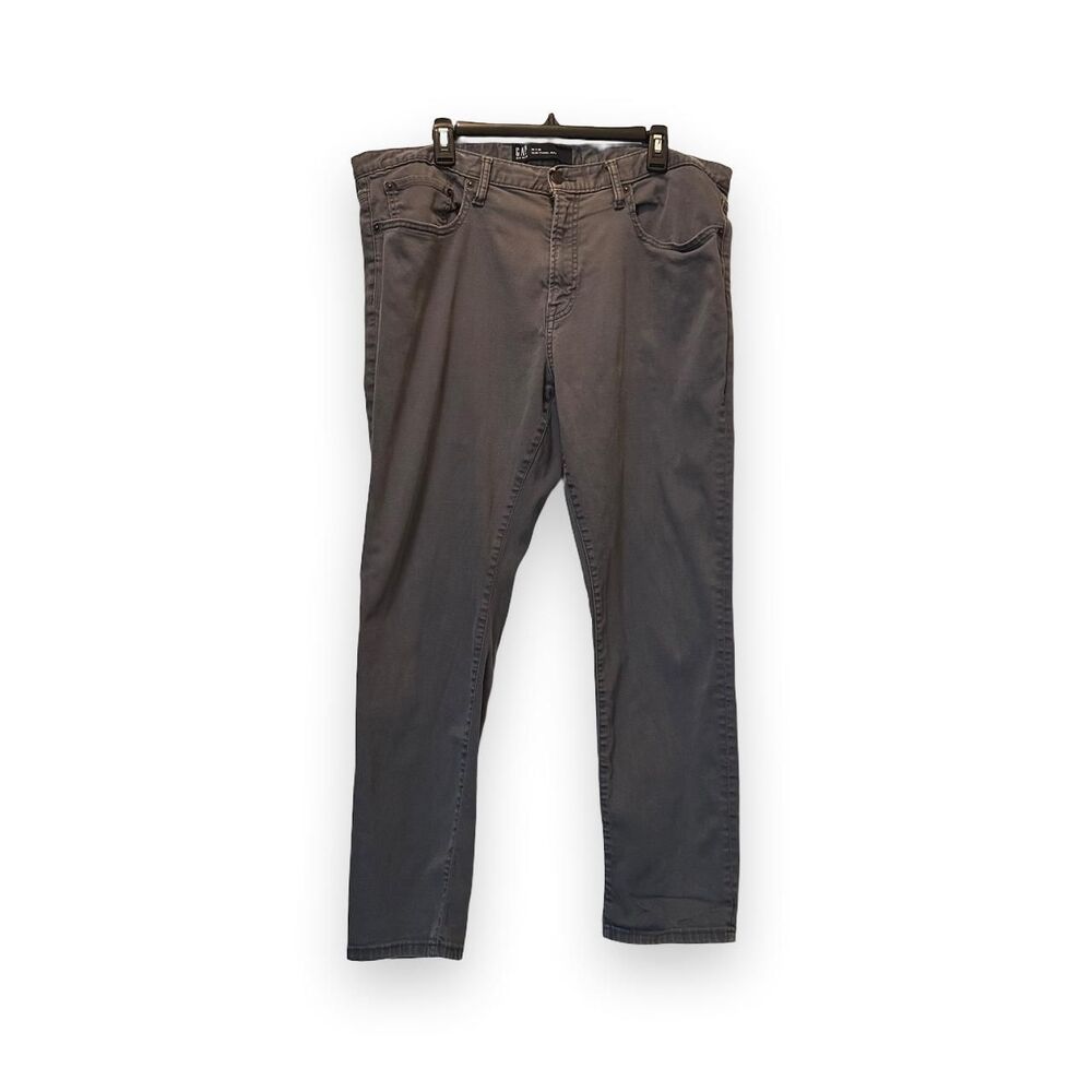 GAP Slim Travel Jeans Mens 38x30 Gray Stretch Denim Casual Everyday Dad Jeans - Picture 3 of 6
